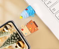 Clé USB personnalisée en forme de sapin de Noël, haute vitesse, cadeau idéal, clé USB premium pour téléphone Type C
