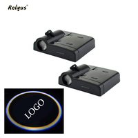 Projecteur Laser de porte de voiture à Led, Logo personnalisé, lumière d'ouverture de porte, sans fil, lumière de bienvenue, lampe décorative universelle