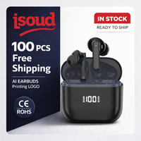 Auriculares Inteligentes ISoud con Pantalla OLED de 1.3 Pulgadas y Resolución de 640x480 para Reducción de Ruido, Traducción en 150 Idiomas, Auriculares con IA Tipo-C