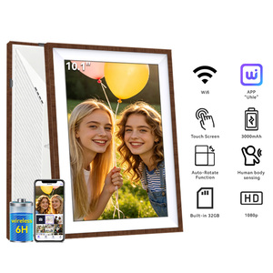 Cadre photo numérique WiFi Uhale 10,1 pouces avec écran tactile, résolution 1080P IPS, partage <span class=keywords><strong>cloud</strong></span> via application gratuite, idéal pour un cadeau familial - Product Image 1
