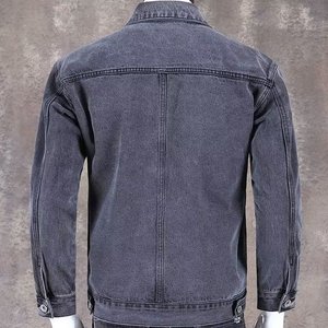 Men Loose <strong>Fitting</strong> Clothing Clothes <strong>Slim</strong> Fit Casual Workwear Denim Coat <strong>Jackets</strong> - Product Image 2