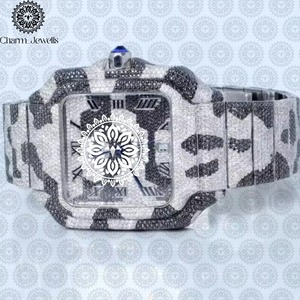 Montre mécanique diamantée en promotion avec bracelet en acier inoxydable, verre saphir et design moderne, disponible à prix raisonnable - Product Image 6