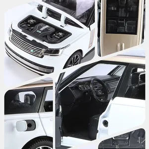 Modellino Auto SUV Range Rover <span class=keywords><strong>1</strong></span>:<span class=keywords><strong>18</strong></span> in Lega di Zinco, Veicolo Fuoristrada con Porte Apribili, Suono e Luci, Simulazione in Metallo per Bambini - Product Image 2