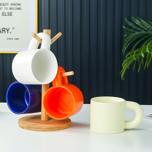 Taza Minimalista <span class=keywords><strong>con</strong></span> Asa de Burbuja, Taza Gruesa de Cerámica <span class=keywords><strong>con</strong></span> Logotipo Personalizado, Impresión de Fotos <span class=keywords><strong>y</strong></span> Grabado, Regalos Empresariales, Caja de Regalo - Product Image 5