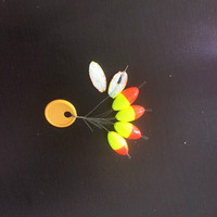 Flotteurs de pêche ovales rouge/jaune pour la pêche en mer
