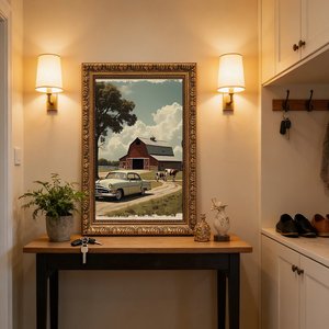 ลายพิมพ์เครื่องรางโบราณขนาด 8x12 นิ้ว พร้อมกรอบทองสำหรับงานพิธีกรรม - Product Image 5