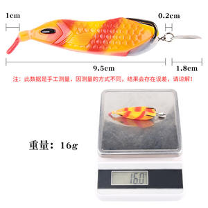 Señuelo de pesca Xinyu, tipo rana biónica suave, 9.5cm 16g, señuelos de superficie para la pesca de pez cabeza de serpiente. - Product Image 3
