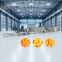 Ligne de production professionnelle d'aliments soufflés à double extrudeuse à vis pour boucles de maïs, machine de fabrication de snacks soufflés, prix usine