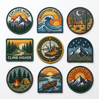 Patch brodé personnalisé avec logo OEM, directement de l'usine, pour vêtements, chapeaux, sacs