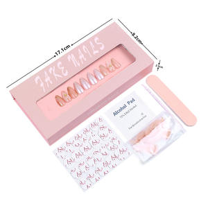 Vente chaude de haute qualité 30 pièces arbre de noël thème cerise <span class=keywords><strong>rouge</strong></span> faux ongles prêt à l'emploi <span class=keywords><strong>manucure</strong></span> courte - Product Image 6