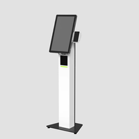 Kiosque de commande interactif en libre-service avec écran tactile de 21,5 pouces, distributeur automatique avec imprimante, terminal de paiement POS pour restaurant