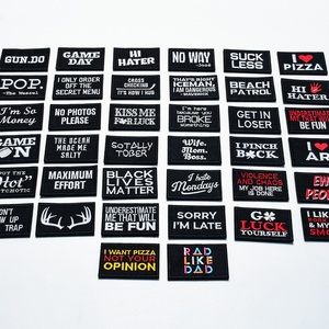Etichette in Tessuto Ricamate Personalizzate con Lettere Inglesi, Patch <span class=keywords><strong>Tridimensionali</strong></span> Magiche per Badge, Forma Rettangolare - Product Image 5