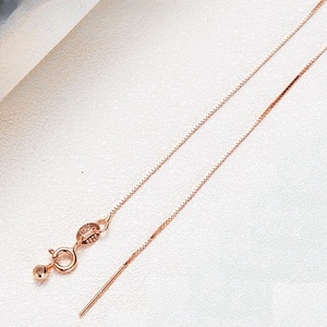 진짜 925 스털링 실버 목걸이 상자 크로스 체인 유니버설 목걸이 여성용 웨딩 DIY 펜던트 목걸이 - Product Image 6