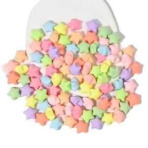 100件/包杏柔彩色迷你平背卡通明星树脂护身符，用于粘液手机套钥匙扣工艺品装饰 - Product Image 1