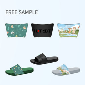 Échantillon gratuit de chaussures sandales personnalisées pour hommes, sandales pantoufles en PVC entièrement imprimées pour hommes, sac à poussière, sandale avec logo personnalisé - Product Image 1