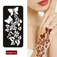 Pochoirs de tatouage temporaire creux PVC modèle pochoirs de tatouage papier matériel pulvérisation jus doigt henné pâte corps Art Application
