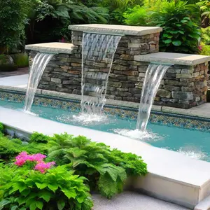 Decoratieve Roestvrijstalen Outdoor Design Tuin Fontein Waterval