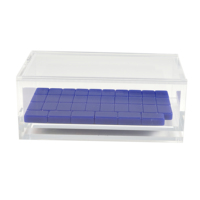 Boîte de présentation en acrylique transparente personnalisée, vide, pour le jeu de mahjong américain, boîte de rangement pour contenir vos tuiles de mahjong