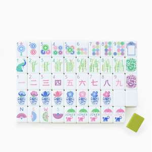 Groothandel Leti LT-<span class=keywords><strong>M</strong></span>-001 4-laags acryl Amerikaanse Mahjong tegels set lichtgroen luxe design voor gameliefhebbers - Product Image 3