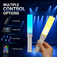 Bâton lumineux LED portable 15 couleurs, baguette lumineuse rétractable en ABS avec personnalisation pour anniversaires, boîtes de nuit et promotions