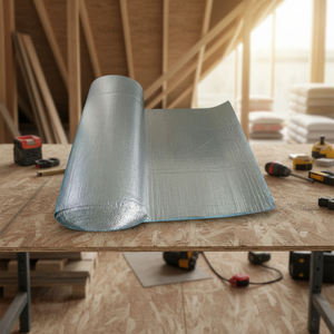 Rollo de Aislamiento de Papel de Aluminio, Lámina de Aislamiento Térmico Reflectante de Calor para Techos, Paredes, Conductos de HVAC, Aplicaciones Industriales y Domésticas - Product Image 3