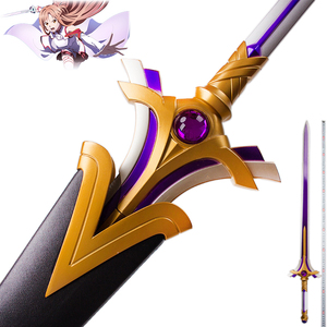 Épée en métal non affûtée blanche avec gravure noire sculptée, accessoire <span class=keywords><strong>de</strong></span> cosplay <span class=keywords><strong>Sword</strong></span> <span class=keywords><strong>Art</strong></span> <span class=keywords><strong>Online</strong></span>, Étoile Scintillante d'Asuna, avec lumière clignotante. - Product Image 1