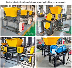 Büyük Metal Çift Şaftlı Hurda Lastik Parçalayıcı Kauçuk Kırma Ekipmanı-Lastik Geri Dönüşüm Makinesi Yüksek 22kW Motorlu M-800 380/240V - Product Image 4