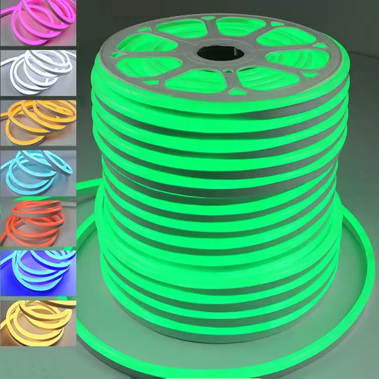 Christmas lights neon led roll Green Waterproof IP65 220V 110V tira led flexible For outdoor Lighting Bar KTV neon rope light