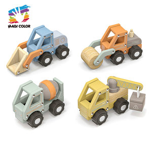 Ensemble de 4 jouets de véhicules de service urbain en bois avec <span class=keywords><strong>camion</strong></span> de pompiers, voiture de police, ambulance et taxi W04A709 - Product Image 4