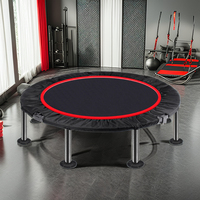 Equipo de Fitness, Trampolín Redondo para Interiores y Exteriores con Barra de Agarre, Material de Acero y PVC