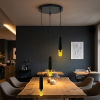 Lámparas Colgantes LED de Hierro Creativas Nórdicas Posmodernas Personalizadas para Decoración del Hogar, Mini Globo, Estilo Rústico para Porche