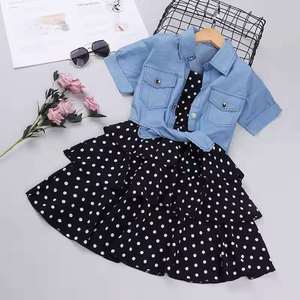 Conjunto de Ropa de Algodón para Niñas, Primavera-Verano, Falda y Vestido para 4-12 Años, Estilo Casual - Product Image 2