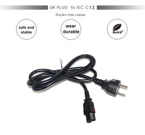 Câble d'alimentation Schuko EU vers IEC C15, câble en caoutchouc 3x0,75 mm² 1,8 m, homologué VDE pour les appareils haute puissance - Product Image 3