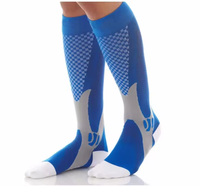 Chaussettes de compression élastiques en gros pour la course, le cyclisme, le sport, le football, l'escalade et les activités sportives de plein air pour hommes
