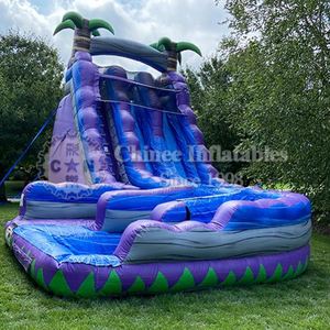 45ft Thương Mại Waterslide Khổng Lồ Cao Lớn Lớn Đường Cong Nước Trượt Trẻ Em Ngoài Trời Đôi <span class=keywords><strong>Inflatable</strong></span> <span class=keywords><strong>Slide</strong></span> Với <span class=keywords><strong>Pool</strong></span> - Product Image 6