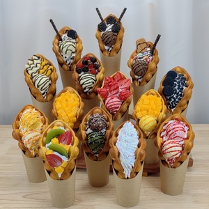 Modelo de muestra de helado de gofre de <span class=keywords><strong>huevo</strong></span> de poliuretano artificial hecho a mano para exhibición - Product Image 2