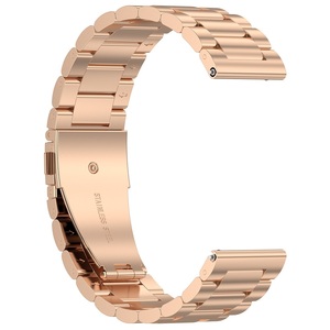 Pulsera inteligente de 20mm y 22mm, correa de metal de repuesto para Amazfit Bip 5, correa de reloj de acero inoxidable de tres eslabones - Product Image 5