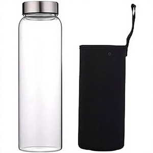Bouteilles en verre borosilicate à double paroi de haute qualité, résistantes à la chaleur, pour l'eau et les boissons. - Product Image 3
