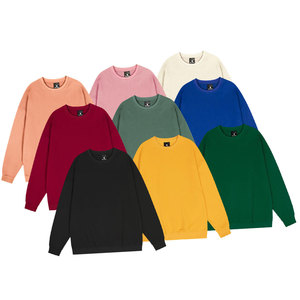 Fabriqué en Chine. Vente en gros de sweats à capuche en molleton uni de haute qualité OEM, blanc, col rond, personnalisable. - Product Image 1