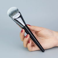 Pinceau de maquillage professionnel à manche large en bois plat pour fond de teint, masque et boue, haute efficacité, Cangzhou