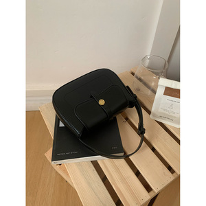 Bolso de mano Retro de estilo coreano para mujer, bolso de hombro con hebilla magnética negra, bolso cruzado con bolsillo con cremallera, verano 2023 - Product Image 4