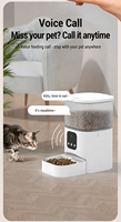 Distributeur automatique intelligent et portable pour animaux de compagnie avec Wi-Fi, application mobile, commande vocale à distance, caméra de surveillance, minuterie d'alimentation, capacité de 3L, pour usage domestique