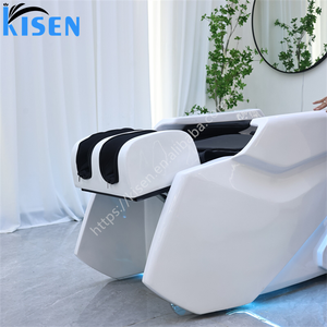 Chaise de massage électrique en cuir Kisen avec repose-pieds pliable pour salon de beauté - Design moderne, usage commercial en salon - Product Image 4