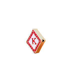 Colgante de dijes para pulsera DIY, el mejor, con letra K de doble cara, estilo griego, de aleación de zinc, separador geométrico para fabricación de joyas - Product Image 1