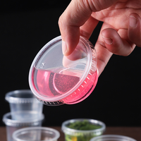 Vente en gros directe d'usine 1/2/3.25/4 oz Gobelet en plastique transparent jetable à paroi simple avec couvercle Utilisé pour les sauces