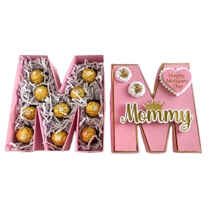 Mothers Day Gift Mother Gift Box Hot Sale Custom Letter Happy Mothers Day Personalized Favor Boxes Letter Shaped Gift Boxes