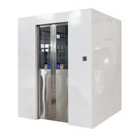 Cabine de douche à air comprimé simple/double en acier inoxydable pour usage industriel, alimentation 380V, dimensions 790x880x1925mm