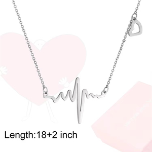 Collier en acier inoxydable plaqué or rose avec pendentif cœur battant pour couples, chaîne serpent, idéal pour un anniversaire - Product Image 6