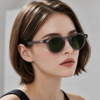 Lunettes de soleil professionnelles classiques polarisées anti-lumière bleue, monture complète en acétate, confortables et durables, pour visages en forme de losange