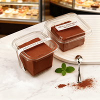 Emballage en blister transparent en gros, boîte à dessert en plastique PET de qualité alimentaire, capacité 8oz/12oz, logo personnalisé, emballage pour gâteaux et pâtisseries